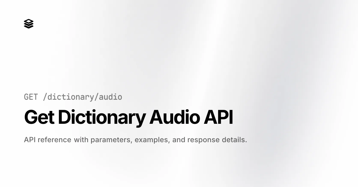 Free English Pronunciation API - UK/US Word Audio (MP3) | UApiPro