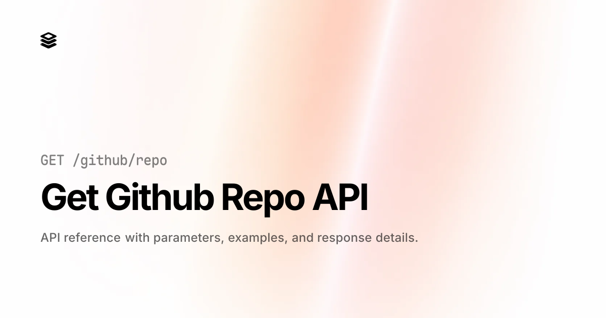 Free GitHub Repository API - Fetch project data in one call | UApiPro