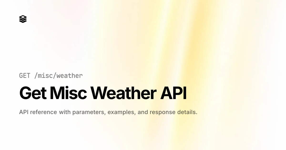 [Free] Weather API — No Registration Required | Real-time Weather for ...