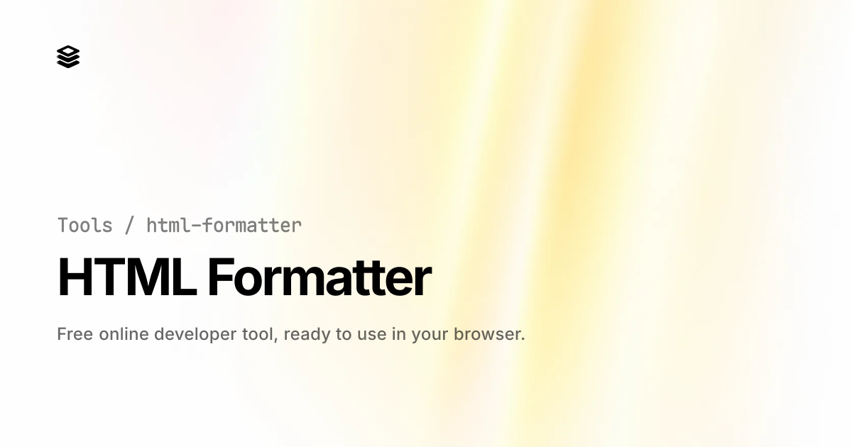 HTML Formatter - Free Online Tool | UApiPro | UApiPro