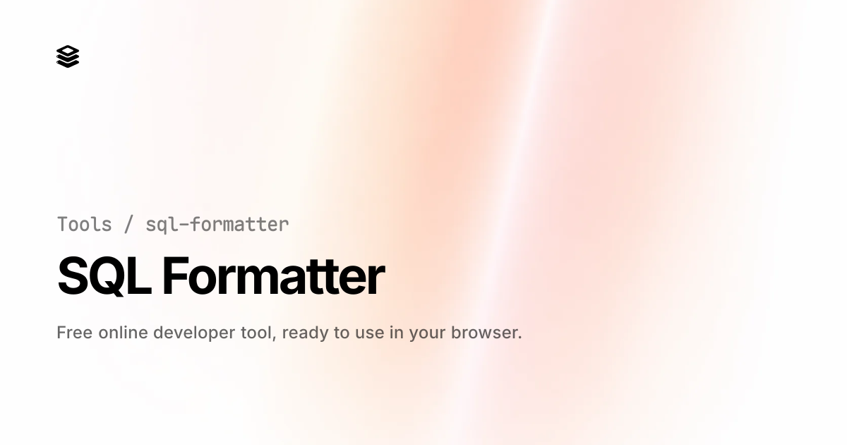 PLSQL Formatter - Free Online SQL Tool | UApiPro | UApiPro