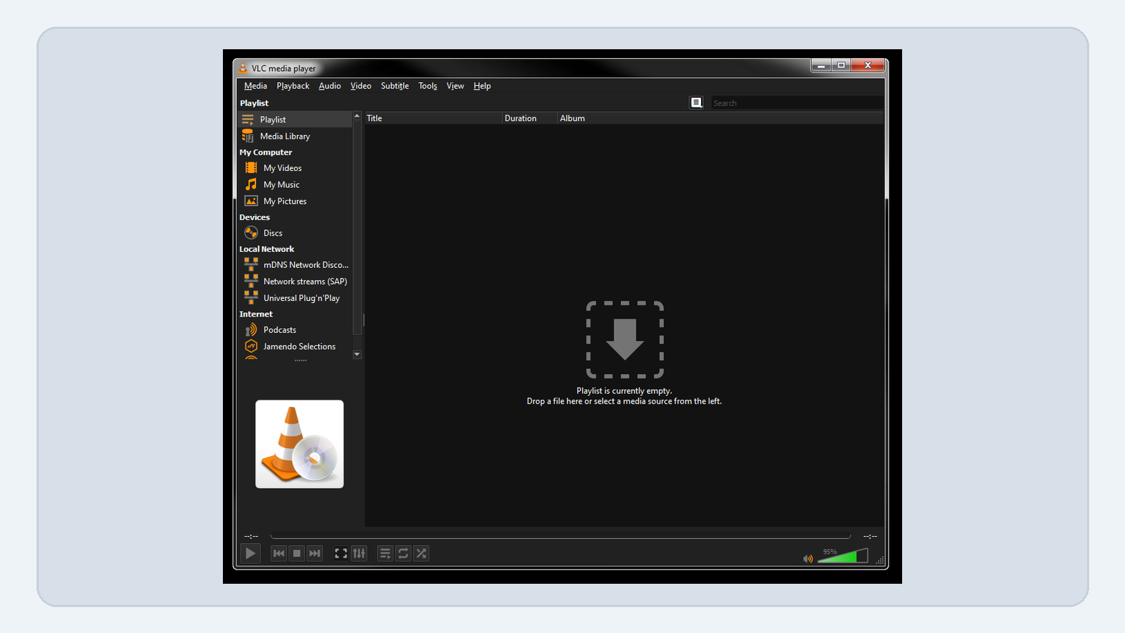 VLC media player 播放界面
